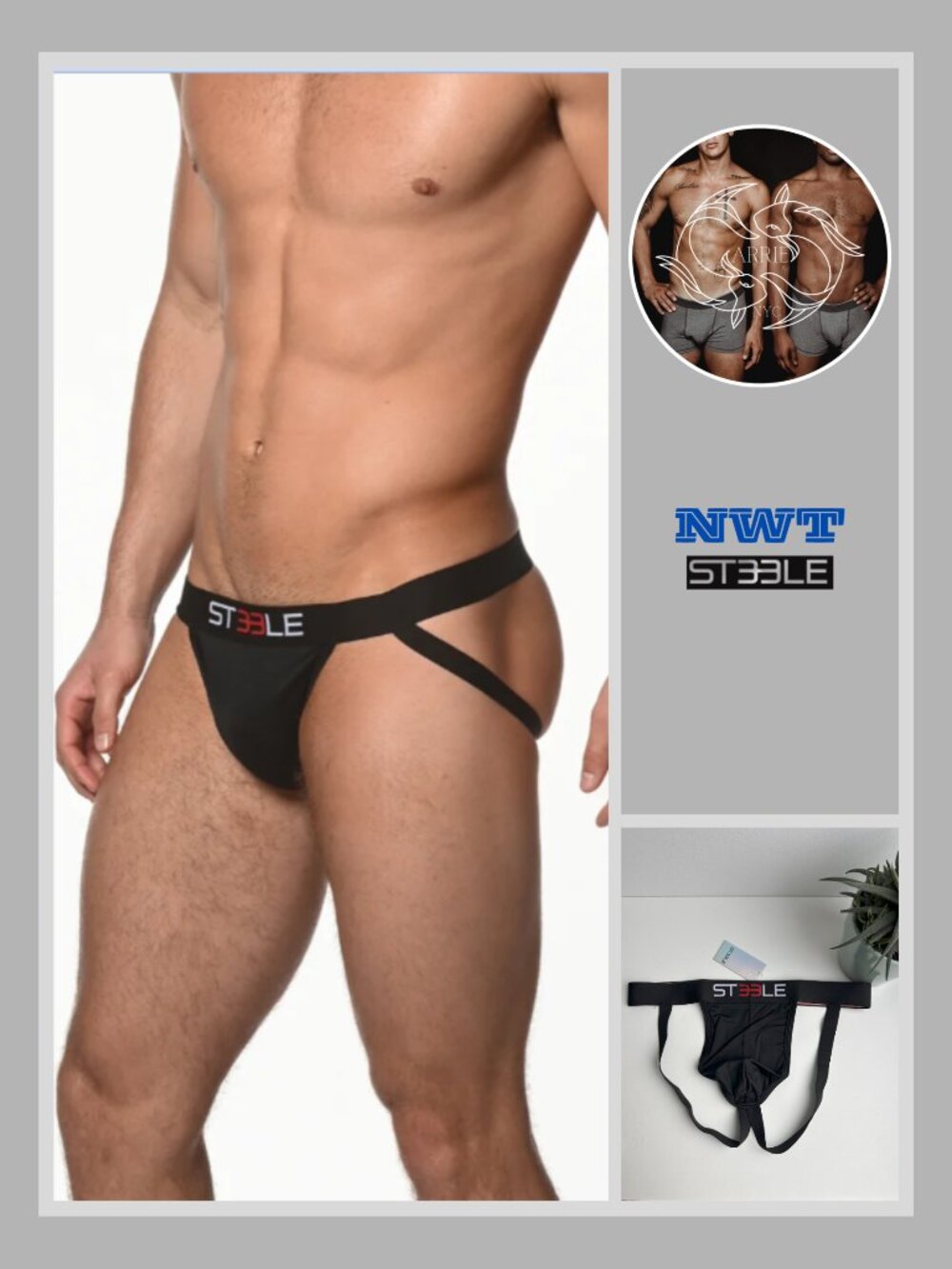 ST33LE - Black Nylon Elastane Air Mesh Sports Jockstrap (M)